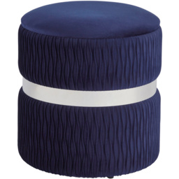 GFW Eden Midnight Blue Soft Velvet Storage Stool - Size: 41 x 38 x 38cm - Wilko - thumbnail 3
