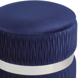 GFW Eden Midnight Blue Soft Velvet Storage Stool - Size: 41 x 38 x 38cm - Wilko - thumbnail 5
