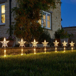 Marco Paul Warm White LED Star Decor Stakes 8 Pack - Size: 43 x 8 x 8cm - Wilko - thumbnail 5