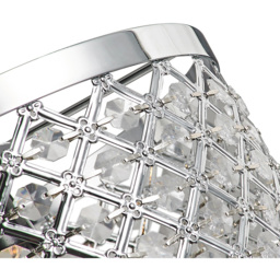 Happy Homewares Modern Sparkly Clear Beads Ceiling Light Pendant Shade - Size: 17 x 24 x 24cm - Wilko - thumbnail 3