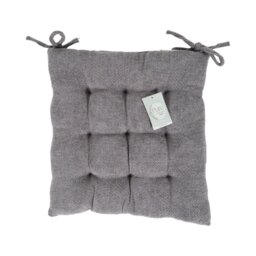 Soft Textured Seat Pad Grey - Wilko - thumbnail 1