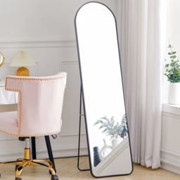 Living and Home Black Frame Full Length Standing Mirror 40 x 150cm - Size: 150 x 40cm - Wilko - thumbnail 3