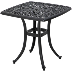 Outsunny Cast Aluminium Bistro Table Black - Size: 53 x 53 x 53cm - Wilko - thumbnail 3