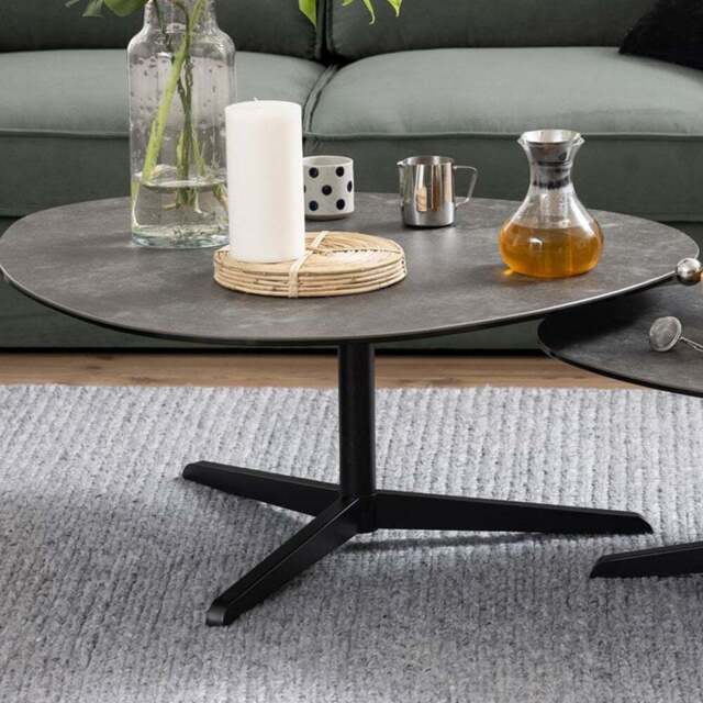 Florence Barnsley Black Ceramic Coffee Table - Furniture To Go - Wilko