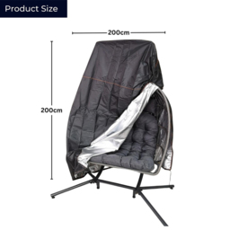 Samuel Alexander Double Egg Garden Chair Cover 200 x 200cm - Size: 0.01 x 200 x 200cm - Black - Wilko - thumbnail 7
