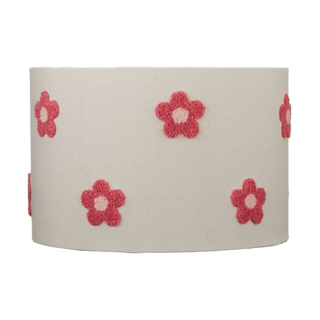 Embroidered Flower Shade - Pink - Wilko - image 1