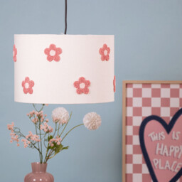 Embroidered Flower Shade - Pink - Wilko - thumbnail 3