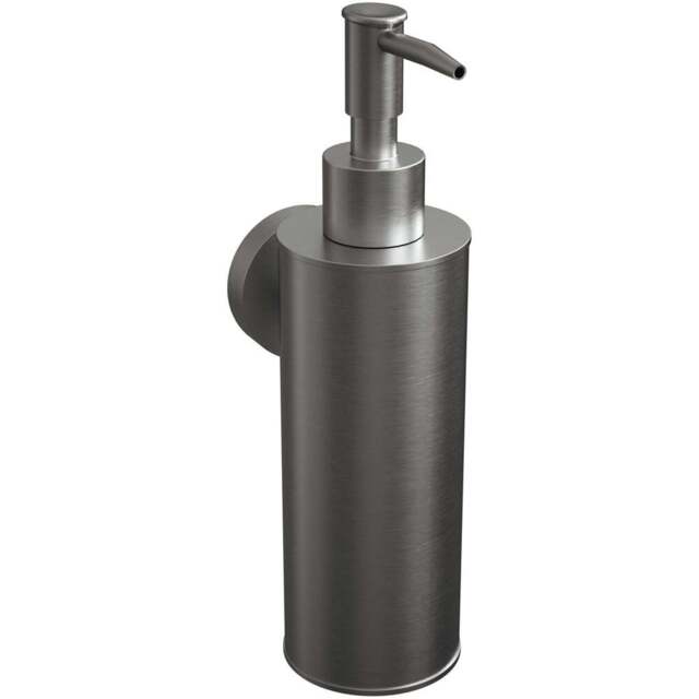 Rothley Brushed Silver Round Soap Dispenser 180ml - Size: 21.5 x 6 x 9cm - Wilko - image 1