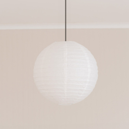 ValueLights Isla White Paper Globe Ceiling Lamp Shade 40cm - Wilko - thumbnail 4
