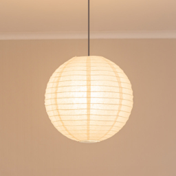 ValueLights Isla White Paper Globe Ceiling Lamp Shade 40cm - Wilko - thumbnail 3