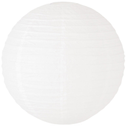 ValueLights Isla White Paper Globe Ceiling Lamp Shade 40cm - Wilko