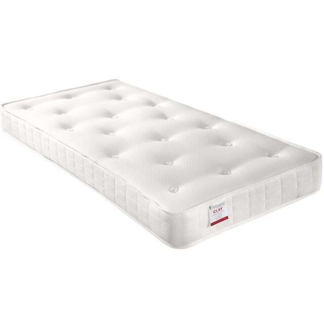 Clay Ortho Small Double Low Profile Orthopaedic Mattress - White - Bedmaster - Wilko - image 1