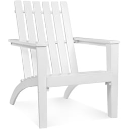 Costway White Acacia Wood Adirondack Garden Chair - Size: 1 Seater - Wilko - thumbnail 3