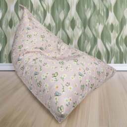 Kaikoo Butterfly Print Triangle Bean Bag - Pink - Wilko - thumbnail 1