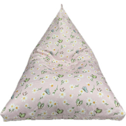 Kaikoo Butterfly Print Triangle Bean Bag - Pink - Wilko - thumbnail 4