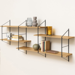 Florence Belfast 4 Tier Oak Floating Wall Shelf - Brown - Furniture To Go - Wilko - thumbnail 3