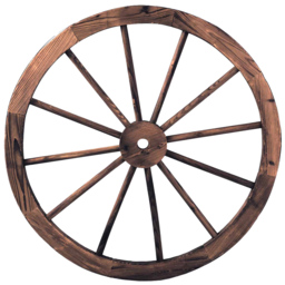 Costway Decorative Wooden Wheels 76cm Set of 2 - Size: 78 x 78 x 10cm - Brown - Wilko - thumbnail 1