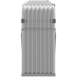 vidaXL Grey Galvanised Steel Firewood Log Holder 100 x 300 x 45cm - Wilko - thumbnail 5