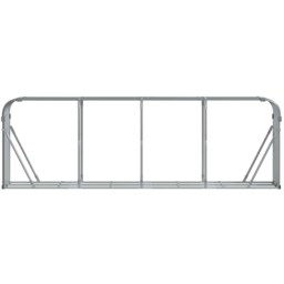 vidaXL Grey Galvanised Steel Firewood Log Holder 100 x 300 x 45cm - Wilko - thumbnail 4