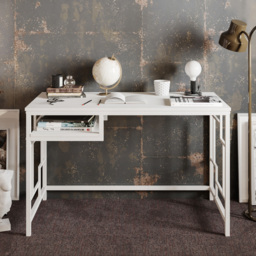Decorotika Victory Single Shelf Wide Study Desk White - Size: 75 x 120 x 60cm - Wilko - thumbnail 5