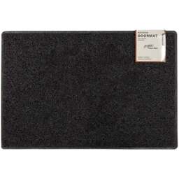Oseasons Black Plain Doormat 60 x 40cm - Wilko - thumbnail 1