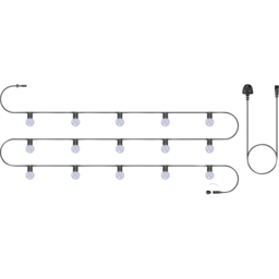 Eagle Connect Festoon 15 Cool White Opaque Lamps LED String Light 5m - Size: 51 x 40 x 9cm - BLACK - Wilko - thumbnail 3