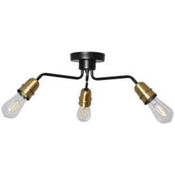 Remy 3 Light industrial Ceiling Light - Size: 50 x 19 x 50cm - Wilko - thumbnail 2
