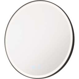 Sorrelis Galen Round Black Frame Tunable LED Mirror 60cm - Size: 60 x 60 x 3.2cm - Wilko - thumbnail 1