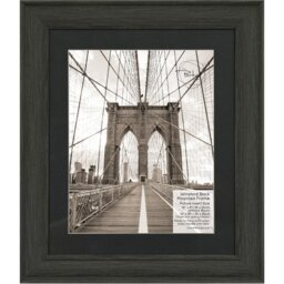 The Port. Co Gallery Winsford Black Mounted Photo Frame 10 x 8 inch - Size: Multi - Wilko
