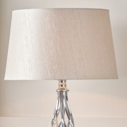 Pacific Lifestyle Jenna Silver Metal Twist Floor Lamp - Wilko - thumbnail 4