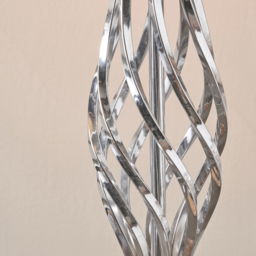 Pacific Lifestyle Jenna Silver Metal Twist Floor Lamp - Wilko - thumbnail 5