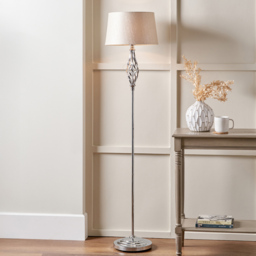 Pacific Lifestyle Jenna Silver Metal Twist Floor Lamp - Wilko - thumbnail 3
