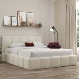 DS Living Ovella Single Ivory Cubed Ottoman Bed - Cream - Wilko