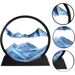 Dyzi Blue 3D Dynamic Sand Landscape Rotatable Art Frame - Size: 17.78 x 17.78 x 4cm - Wilko - thumbnail 4