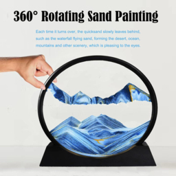 Dyzi Blue 3D Dynamic Sand Landscape Rotatable Art Frame - Size: 17.78 x 17.78 x 4cm - Wilko - thumbnail 7