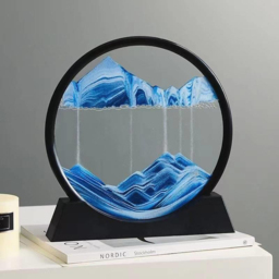 Dyzi Blue 3D Dynamic Sand Landscape Rotatable Art Frame - Size: 17.78 x 17.78 x 4cm - Wilko - thumbnail 6