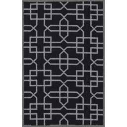 Desire Rugs Havana Black Cubed Trellis Anti Slip Door Mat 120 x 67cm - Size: 67 x 120cm - Wilko