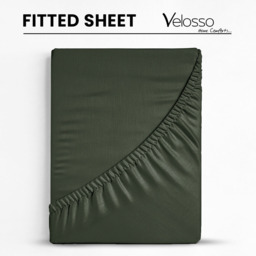 Velosso Microfibre Double Olive Fitted Sheet - Green - Wilko - thumbnail 5