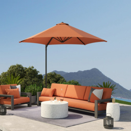Outsunny Orange Rotating Offset Roma Parasol 2.5m - Size: 3m - Wilko - thumbnail 5
