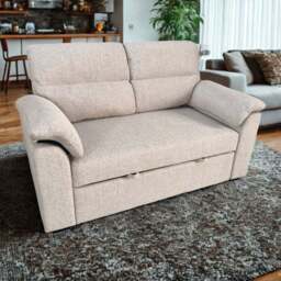DS Living Vico 2 Seater Beige Woven Fabric Pull Out Sofa Bed - Wilko