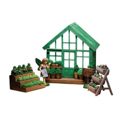 Light Up Greenhouse Garden Ornament Set Green - Wilko - thumbnail 3