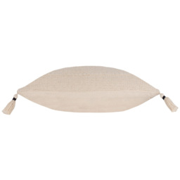 Yard Caliche Natural Tasselled Cushion - Size: 60 x 40cm - Cream - Yard Living - Wilko - thumbnail 5