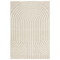 Desire Rugs Isabella Cream Embossed Mazia Arch Lines Rug 160 x 230cm - Wilko - thumbnail 1