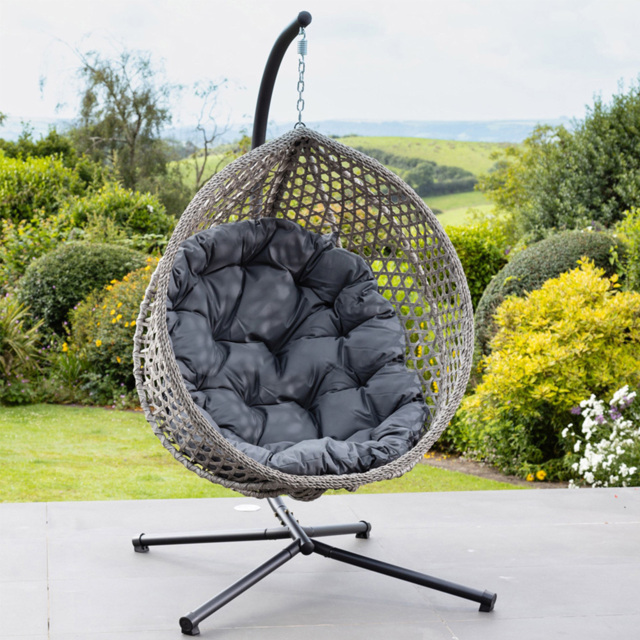 Artemis Home Bradshaw Dark Grey Swing Egg Pod Chair - Size: 1 Seater - Wilko - image 1