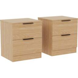 Vida Designs Trega 2 Drawer Pine Bedside Cabinet Set of 2 - Wilko - thumbnail 4