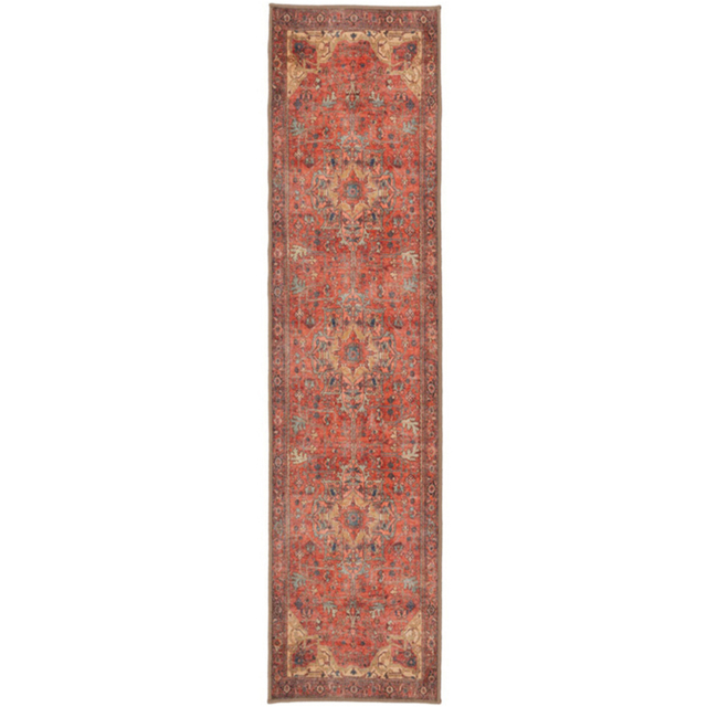 Kukoon Gold Coral Distressed Persian Inspired Rug 60 x 240cm - Orange - Wilko - image 1