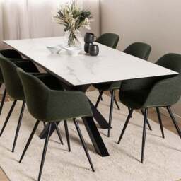 Florence Heaven Ceramic 8 Seater Extendable Dining Table White - Furniture To Go - Wilko