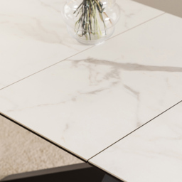 Florence Heaven Ceramic 8 Seater Extendable Dining Table White - Furniture To Go - Wilko - thumbnail 6