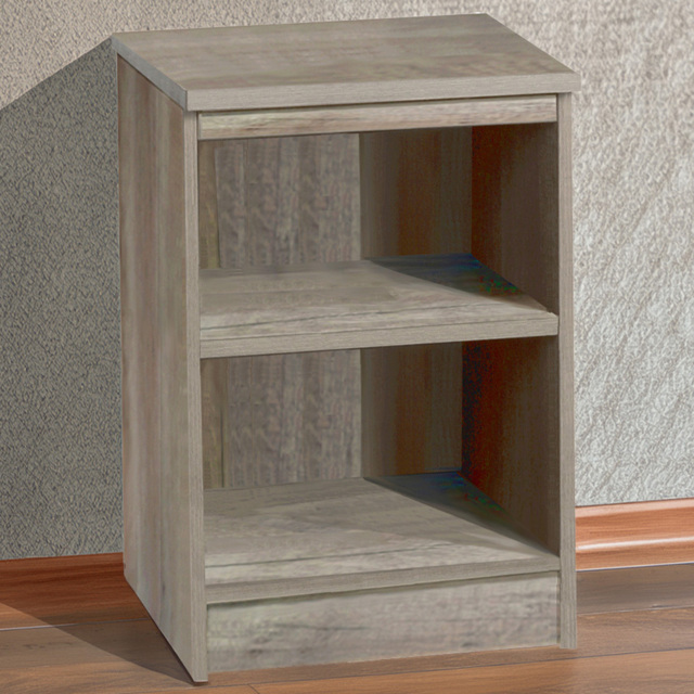 R White Cabinets 2 Shelf Grey Desk Height Bookcase - Size: 72.8 x 47.9 x 54cm - Wilko - image 1