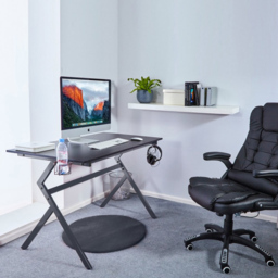 Neo Ergonomic Computer Gaming Desk Grey - Size: 66 x 115 x 77cm - Wilko - thumbnail 6